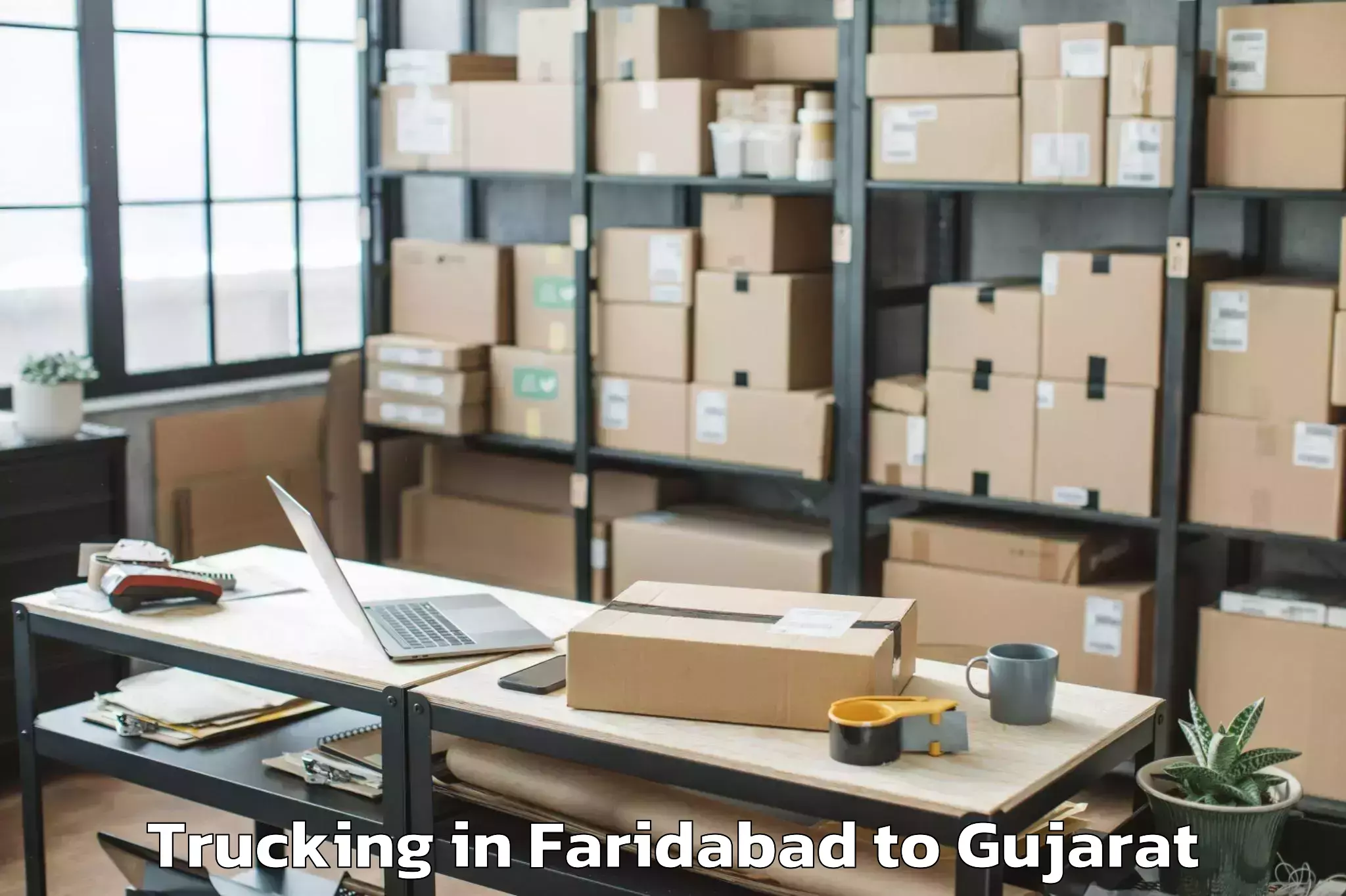 Affordable Faridabad to Rai University Ahmedabad Trucking